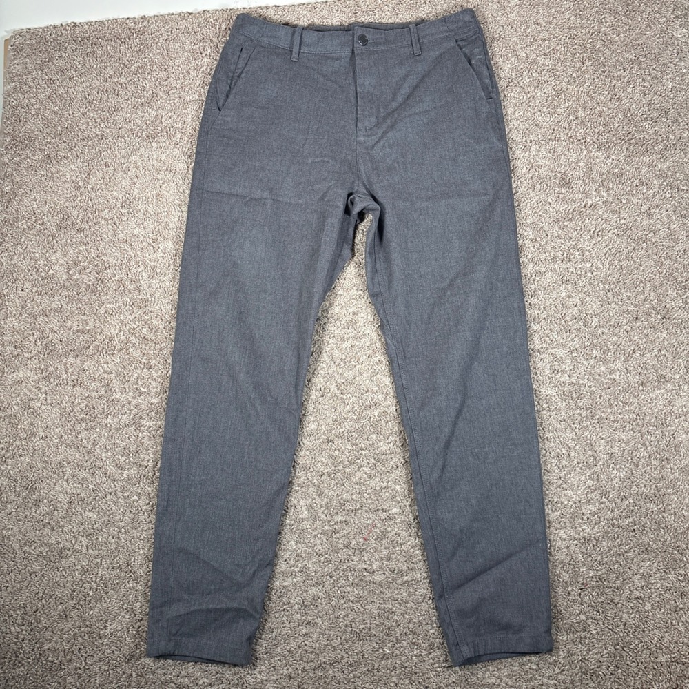 DU/ER T2X Athletic Taper Pants Mens 34x30 Grey Performance Commuter Trousers